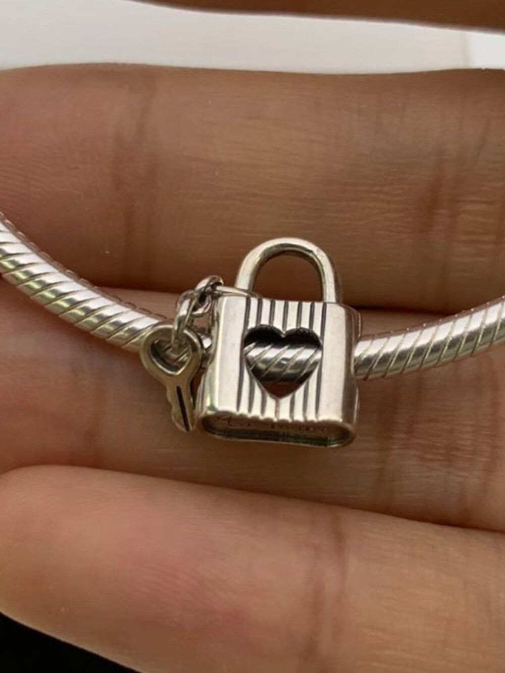 ✨✨Pandora Padlock & Heart Key Charm S925 Sterling Silver